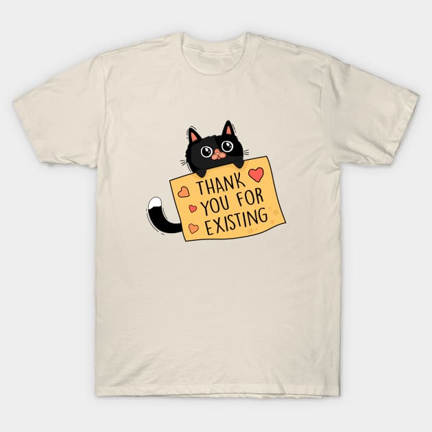 Cat and gratitude T-Shirt by My Happy-Design